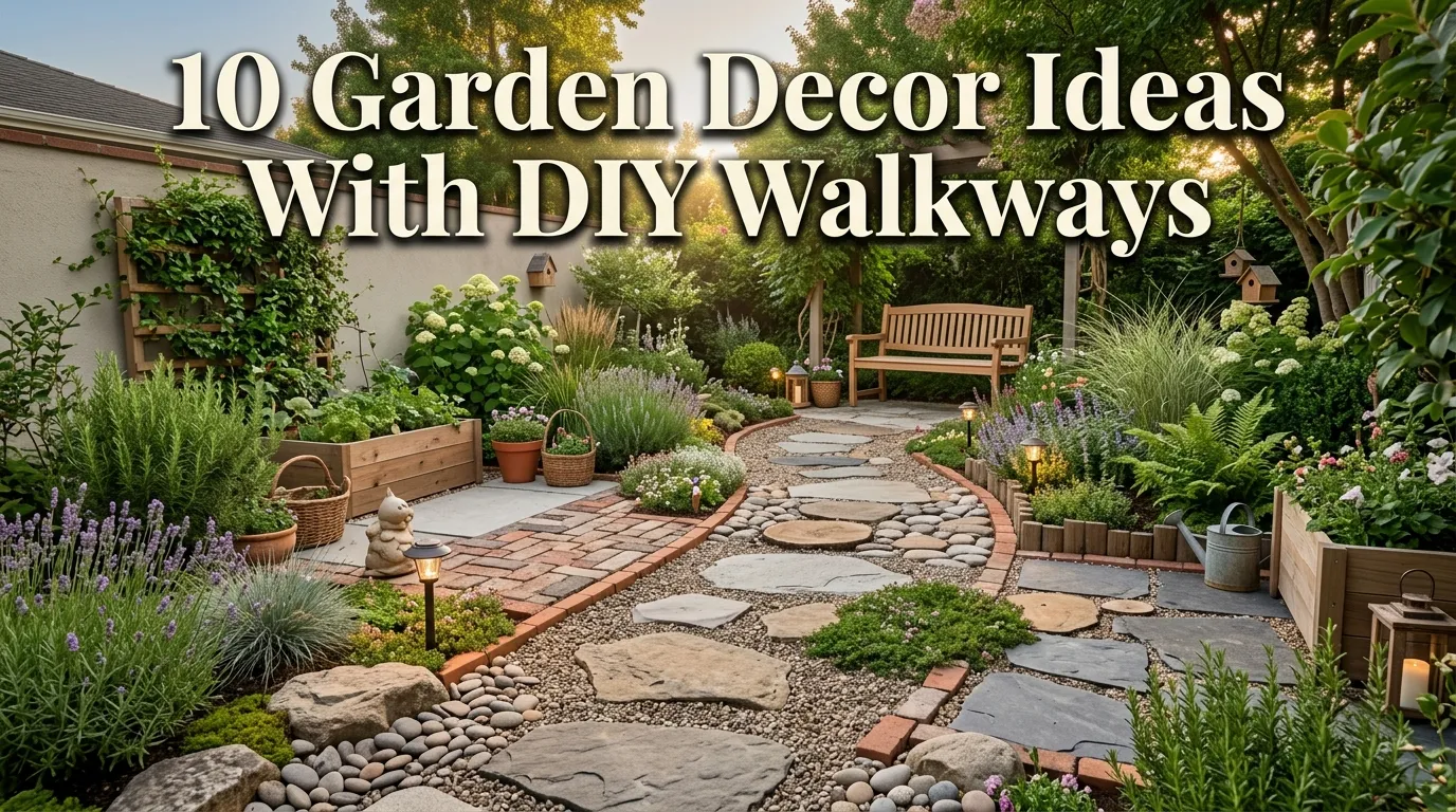 10 Garden Decor Ideas With DIY Walkways