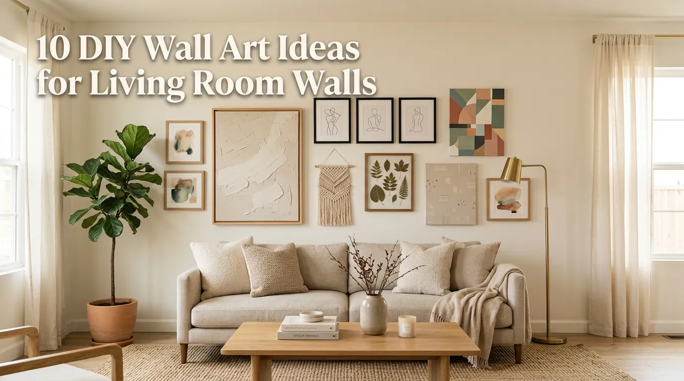 10 DIY Wall Art Ideas for Living Room Walls