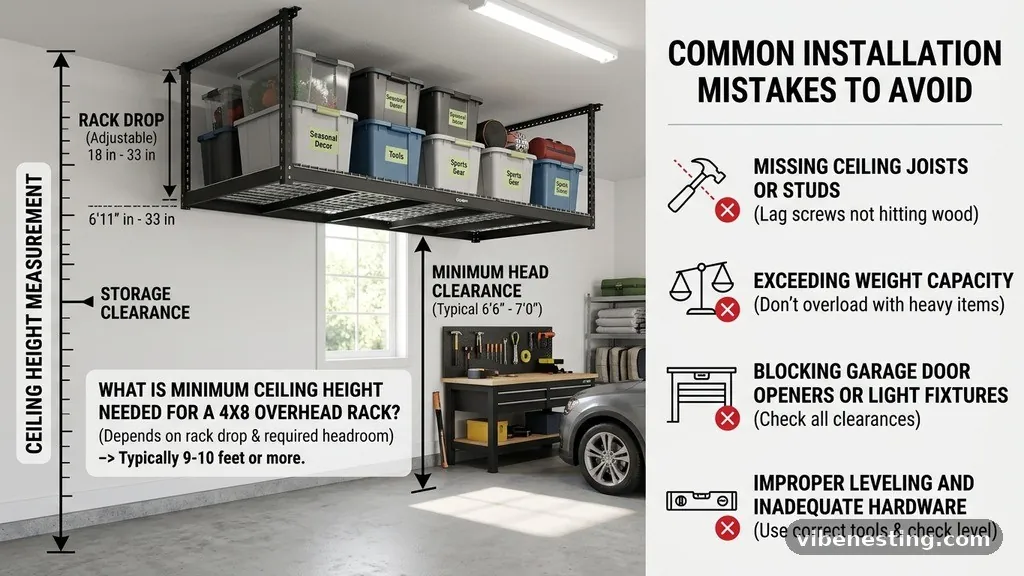 Common Mistakes to Avoid - What Is the Minimum Ceiling Height Needed for a 4x8 Overhead Storage Rack?