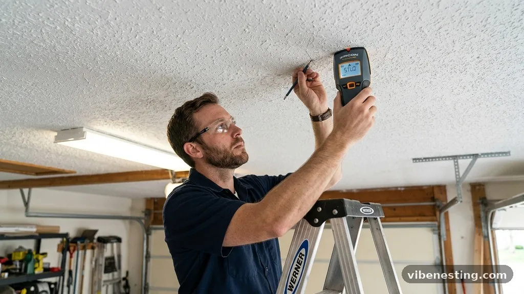 Electronic Stud Finder Techniques - How to Locate Garage Ceiling Joists Through Finished Textured Drywall