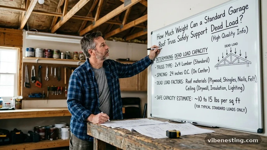 How Much Weight Can a Standard Garage Roof Truss Safely Support (Dead Load)?