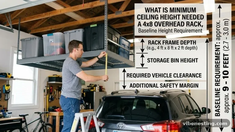 What Is the Minimum Ceiling Height Needed for a 4x8 Overhead Storage Rack?